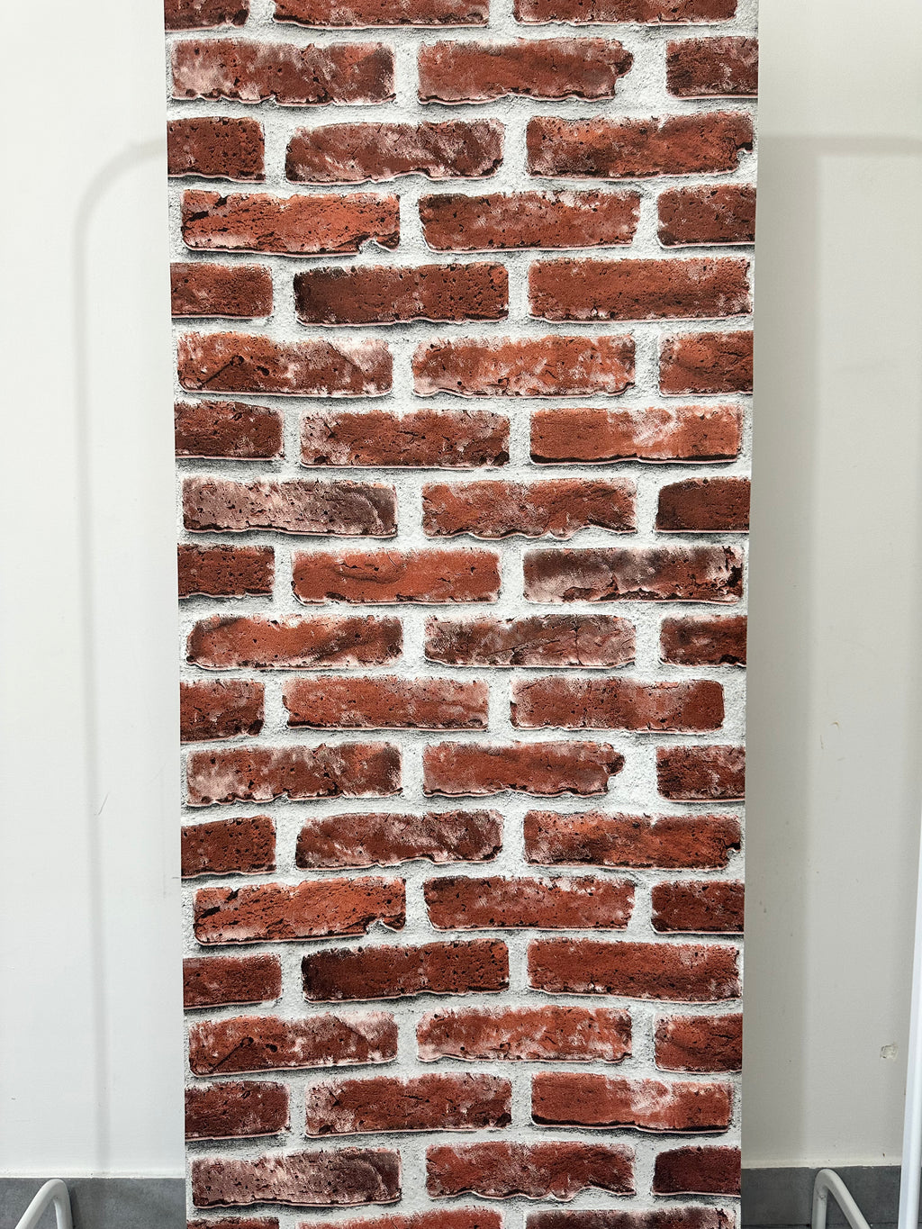 Papier peint brique rouge 0,53x10m