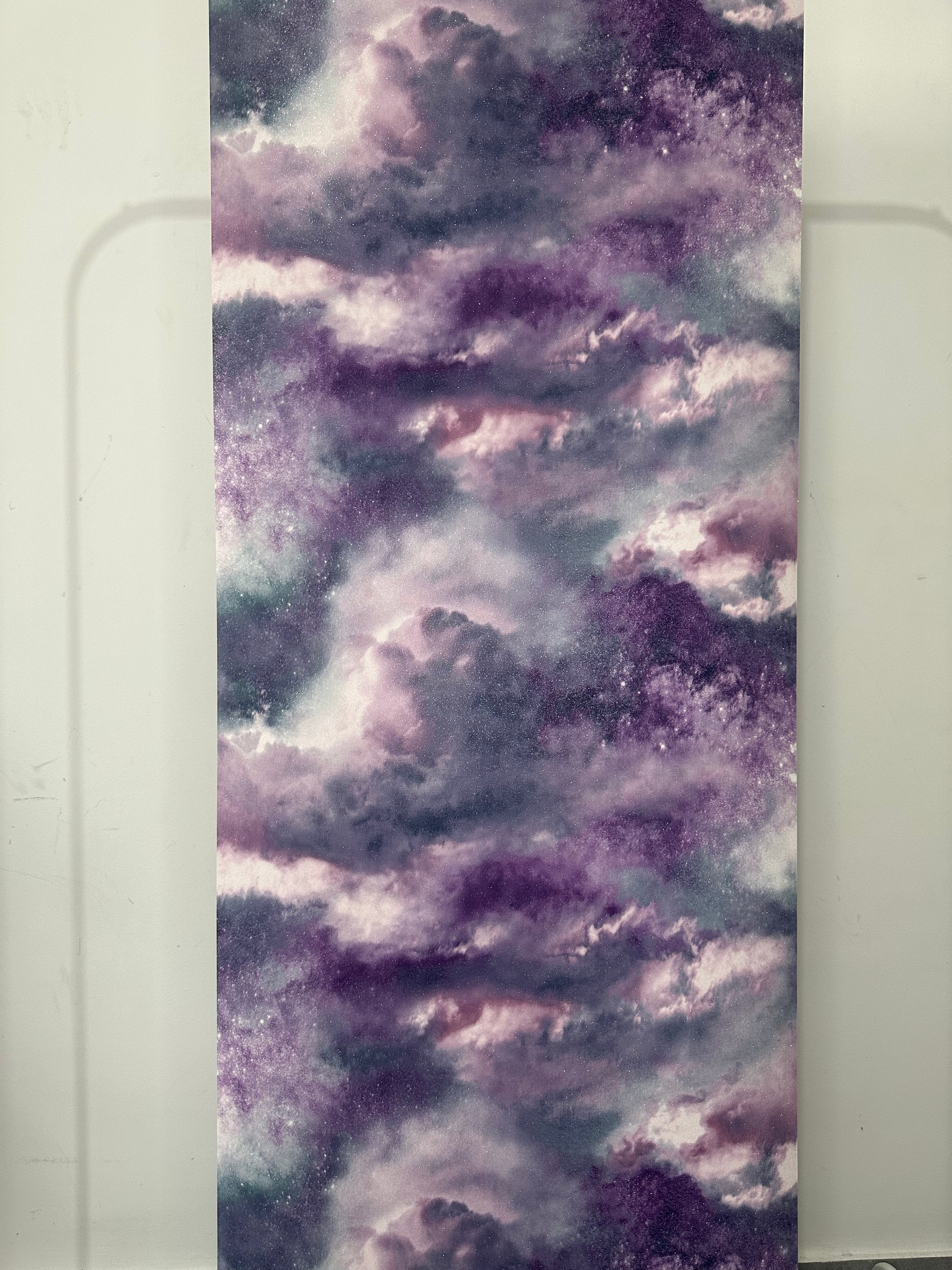 Papier peint nuage violet 0,53x10m