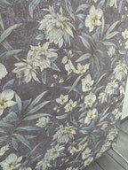 Papier peint fleuri violet crème 1,06x10m