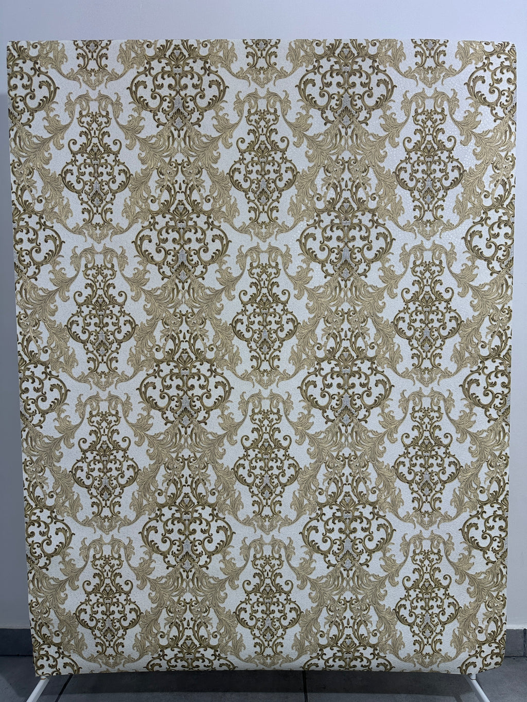 Papier peint baroque blanc or 1,06x10m