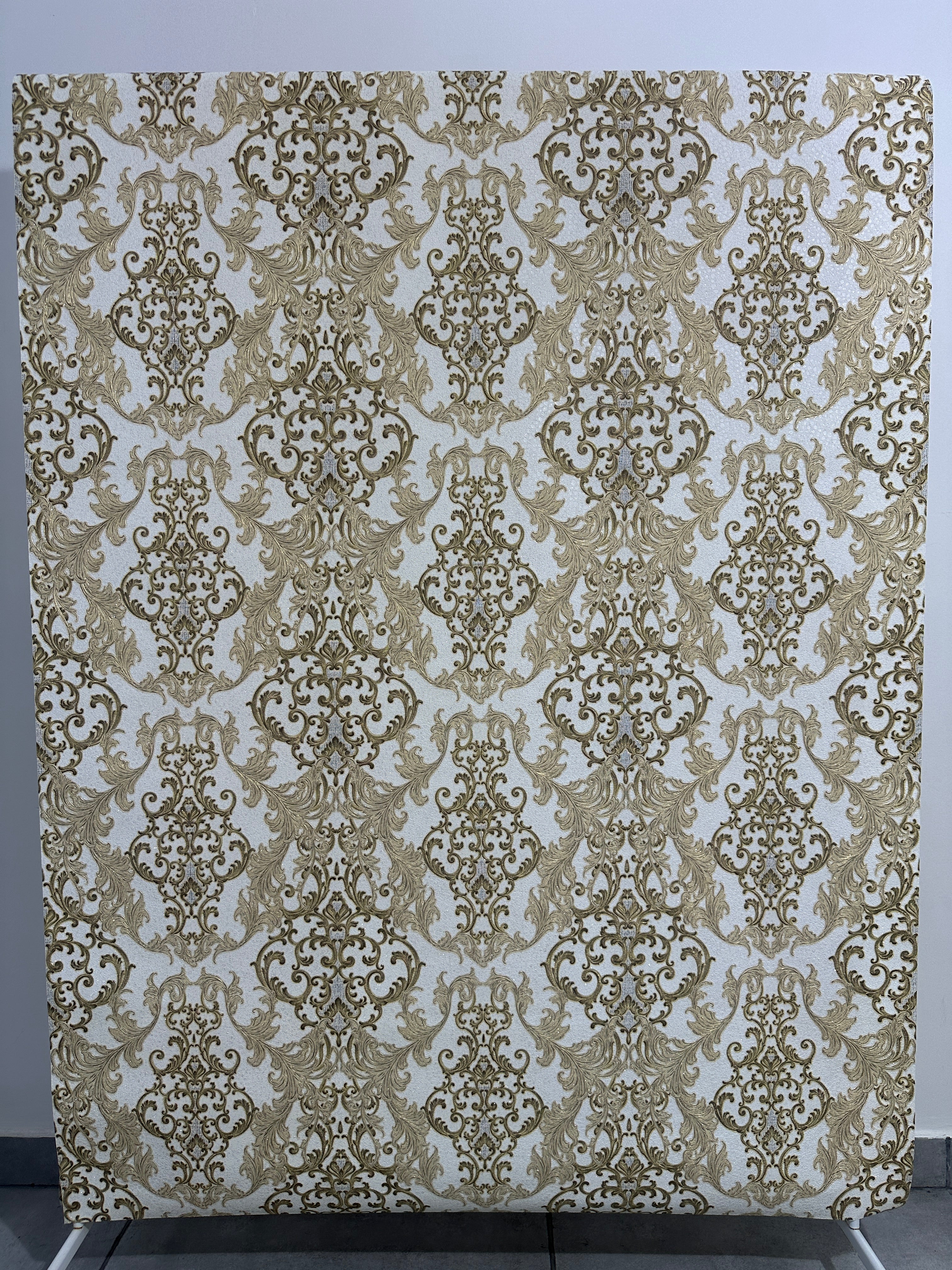 Papier peint baroque blanc or 1,06x10m
