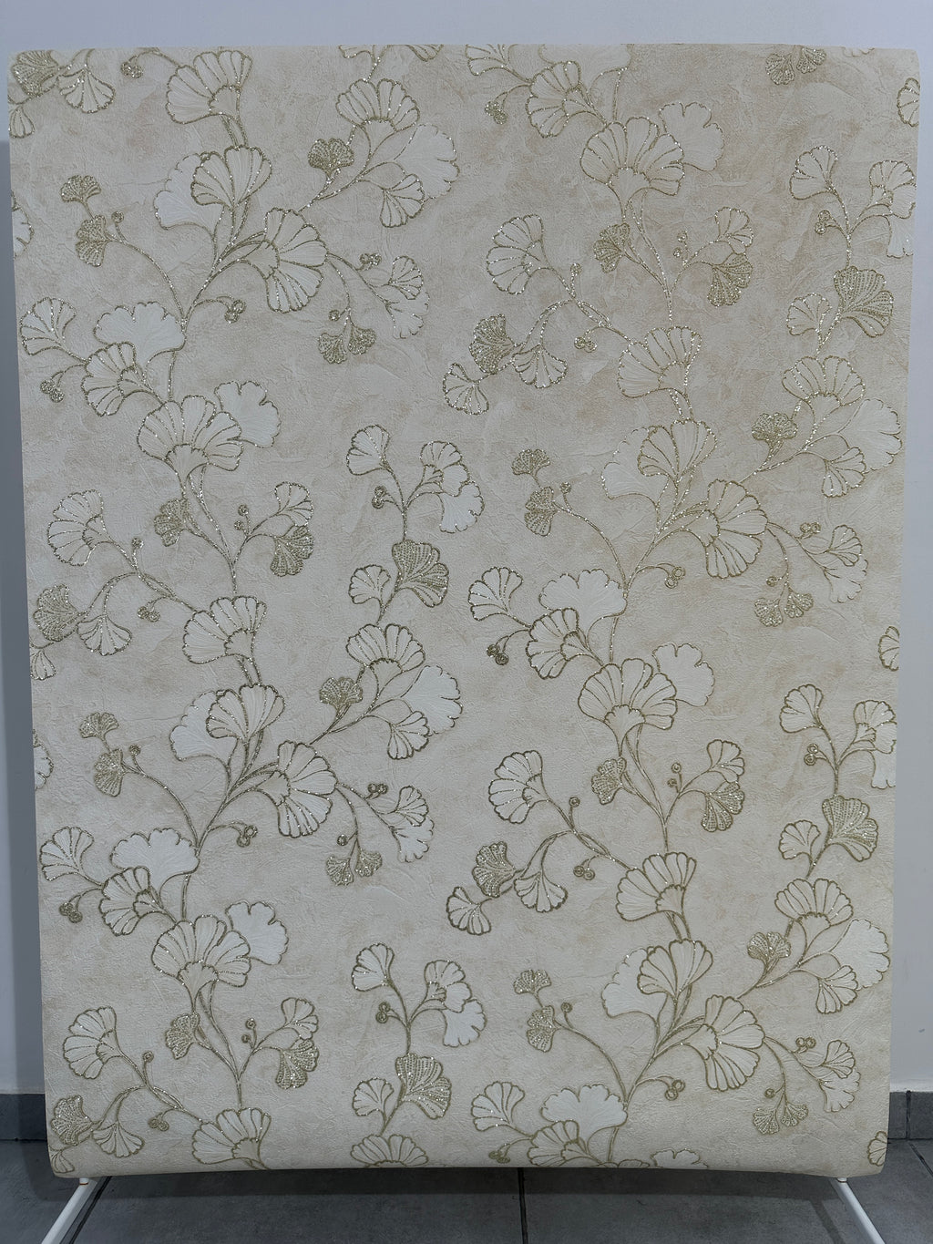Papier peint fleur or 1,06x10m