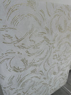 Papier peint arc de cercle blanc/or 1,06x10m